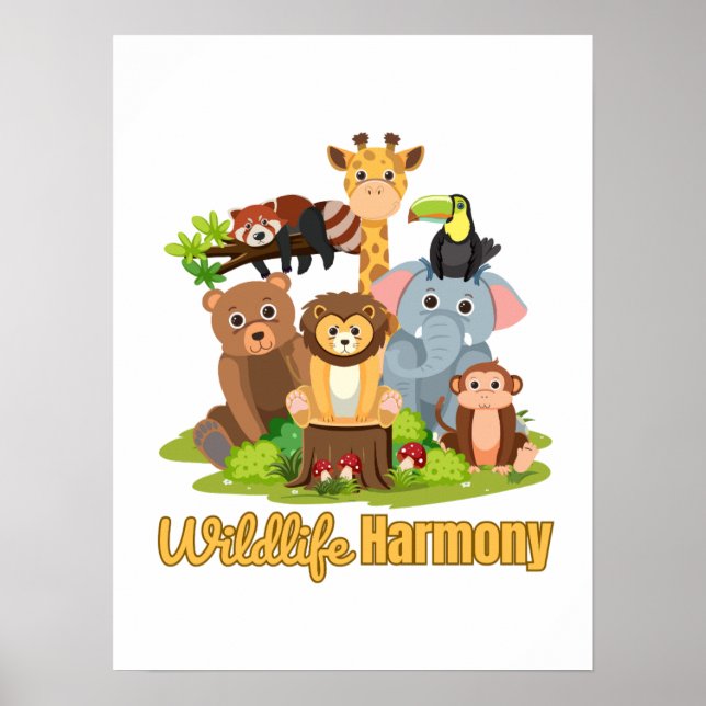 Póster Wildlife Harmony for animal lover (Frente)