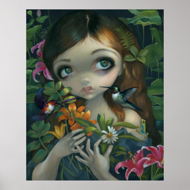 Póster Wildwood Bouquet ART PRINT colibrí (Frente)