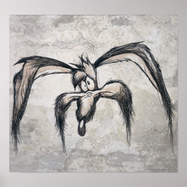 Póster WILE E. COYOTE™ Abajo su suerte (Frente)