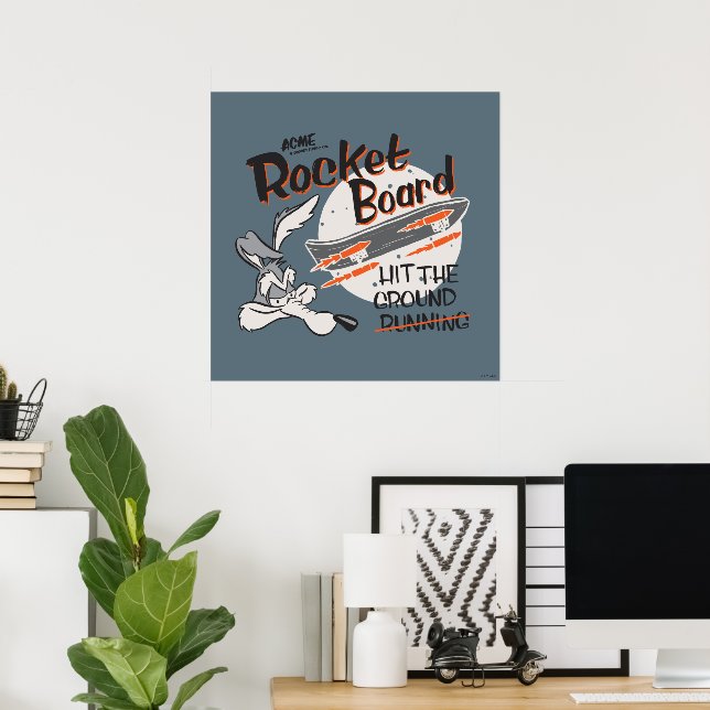 Póster WILE E. COYOTE™ Tabla Cohete ACME (Oficina en casa)