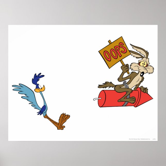 Póster WILE E. COYOTE™ y CORRECAMINOS™ Cohete ACME (Frente)