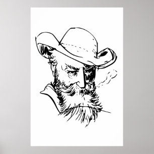 Póster Wilhelm Busch Self Retrato