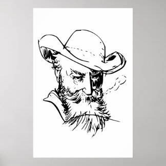 Póster Wilhelm Busch Self Retrato