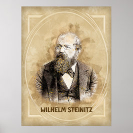 Póster Wilhelm Steinitz, jugador de ajedrez