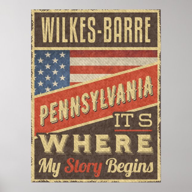 Póster Wilkes-Barre Pennsylvania (Frente)