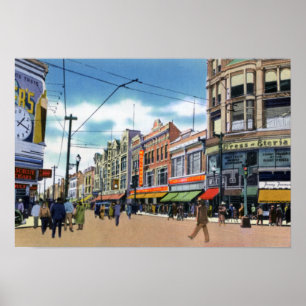 Póster Wilkes Barre Pennsylvania South Main Street