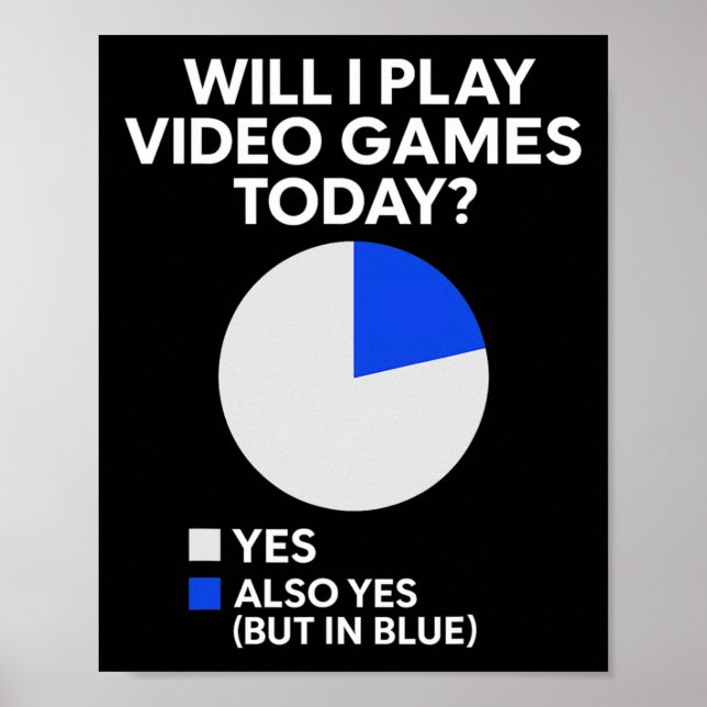 Póster Will I Play Video Games Today - Pc Gaming Lover Co (Frente)