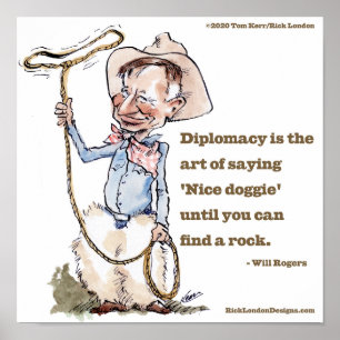 Póster Will Rogers & Quote