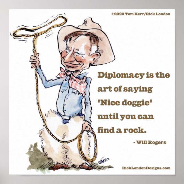 Póster Will Rogers & Quote (Frente)