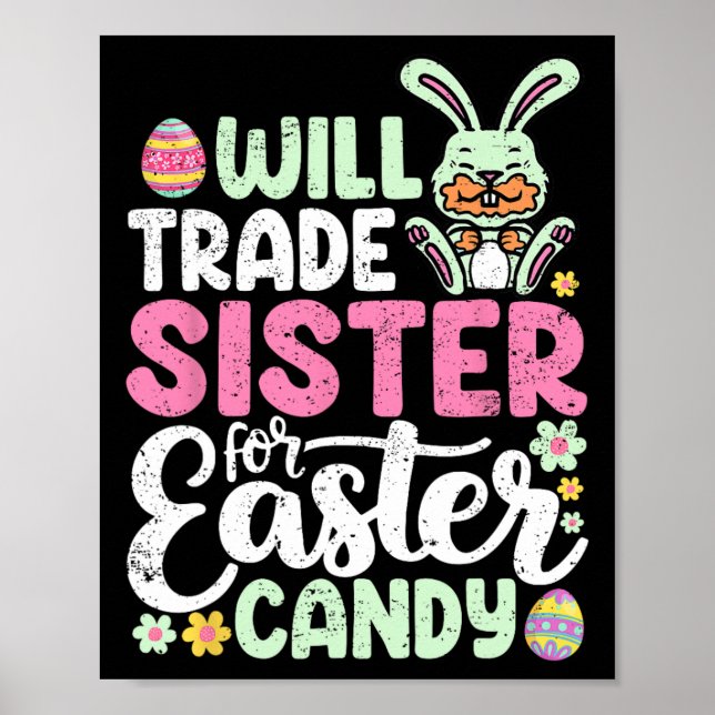 Póster Will Trade Sister For Easter Candy Funny Boys Todd (Frente)