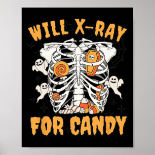 Póster Will Xray Para Candy Halloween Técnico De Radiolog