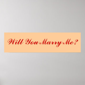 Póster Will You Marry Me?