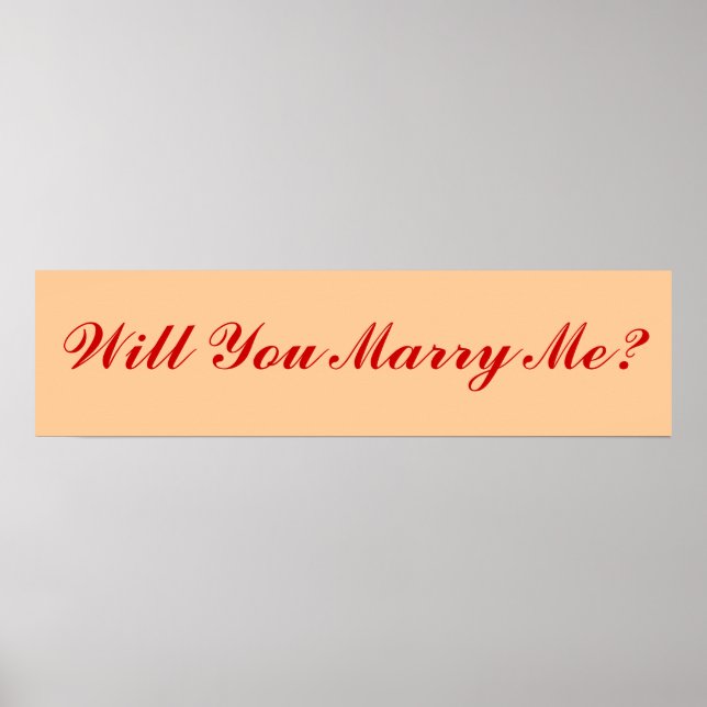 Póster Will You Marry Me? (Frente)