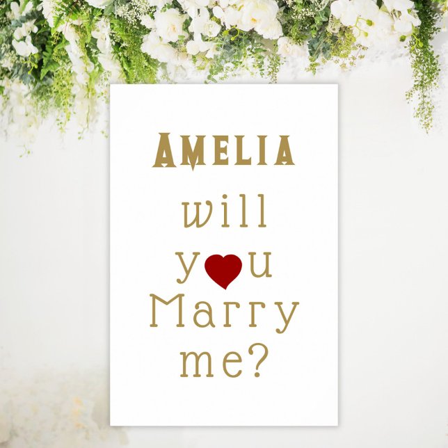 Póster Will you marry me Heart Red Romantic Proposal  (Subido por el creador)