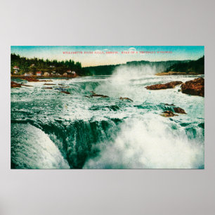 Póster Willamette baja en Portland
