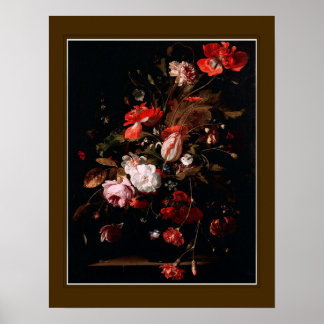 Póster Willem van Aelst, 'Flores'