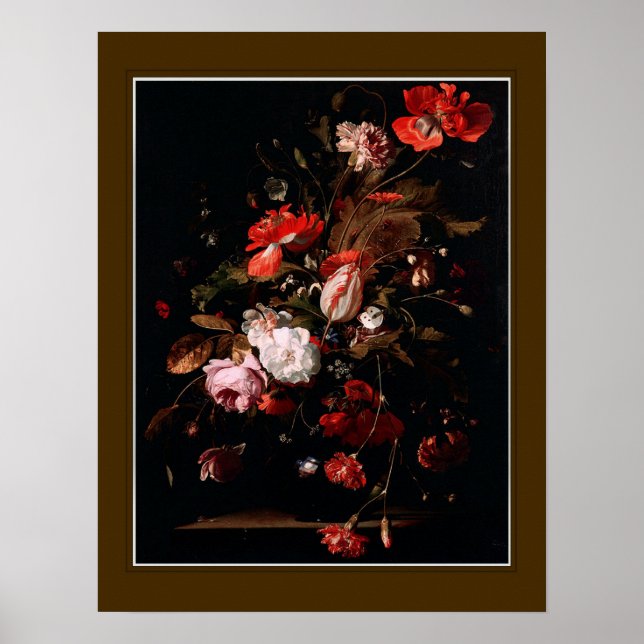 Póster Willem van Aelst, 'Flores' (Frente)