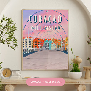 Póster Willemstad : la beauté colorée de Curaçao