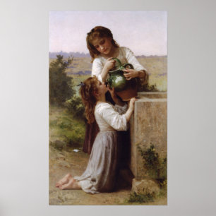Póster William-Adolphe Bouguereau-At The Fountain lg