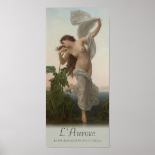 Póster William-Adolphe Bouguereau Dawn L'aurore Cardstock