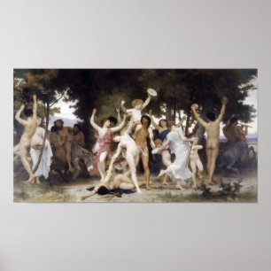 Póster William-Adolphe Bouguereau-La juventud de Baco