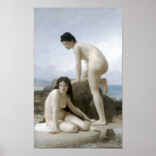 Póster William-Adolphe Bouguereau-Les Deux Baigneuses