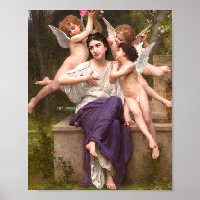 Póster William Adolphe Bouguereau - Sueño De Primavera (Frente)