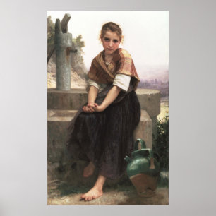 Póster William-Adolphe Bouguereau-The Broken Pitcher