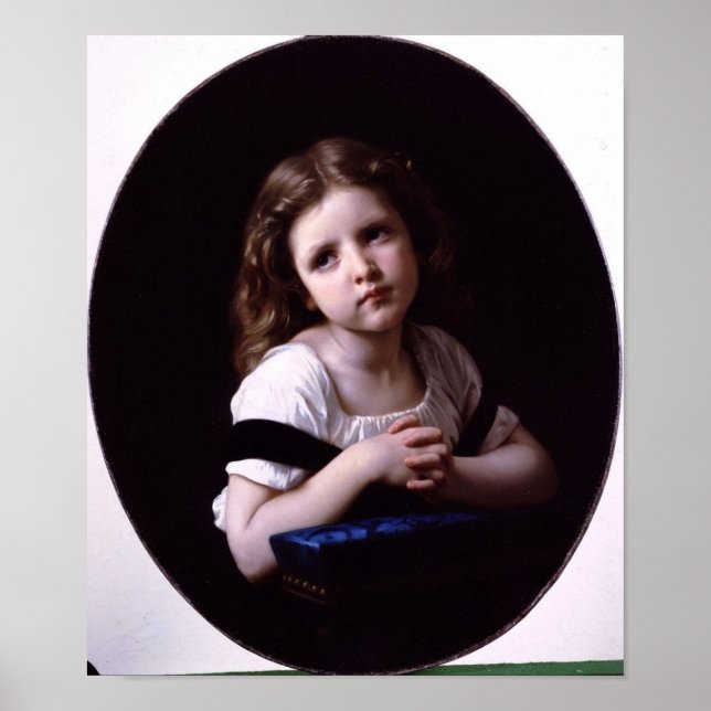 Póster William-Adolphe Bouguereau-The Prayer (Frente)