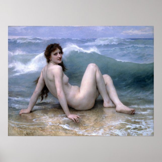 Póster William-Adolphe Bouguereau-The Wave (Frente)
