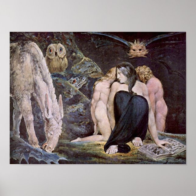 Póster William Blake - Hecate; la noche de la alegría de  (Frente)