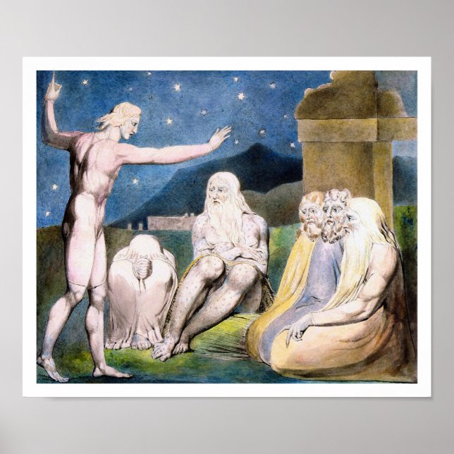 Póster William Blake - Ira de Elihu [Job] (Frente)