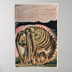 Póster William Blake   La creación de Urizen en material