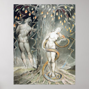 Póster William Blake: La tentación y la caída de la ví