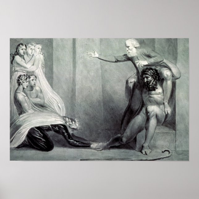 Póster William Blake | Tiriel, devuelto al Palacio (Frente)