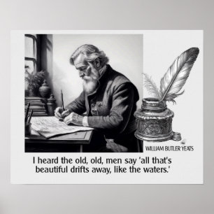 Póster William Butler Yeats Beauty Quote