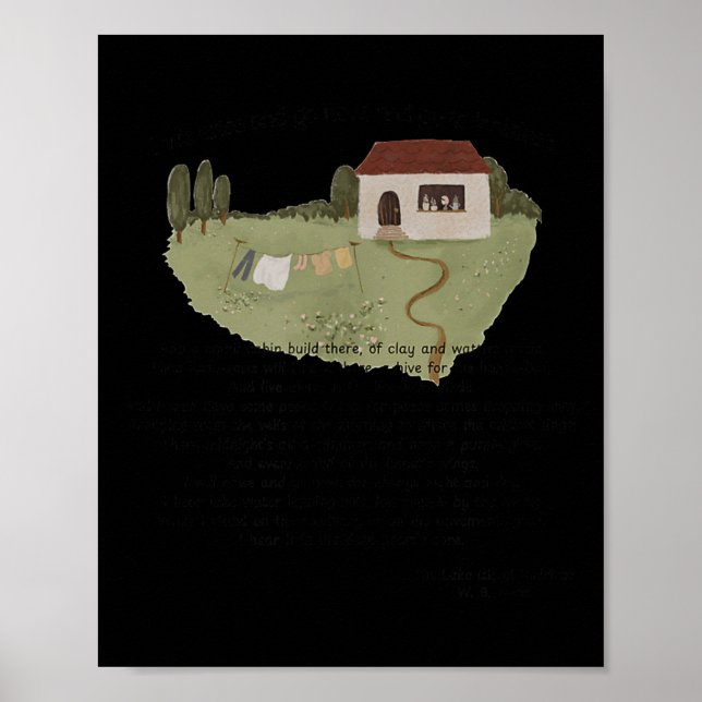 Póster William Butler Yeats W.b. Yeats Etry Innis Em Gift (Frente)