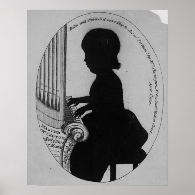 Póster William Crotch Playing the Organ (Frente)