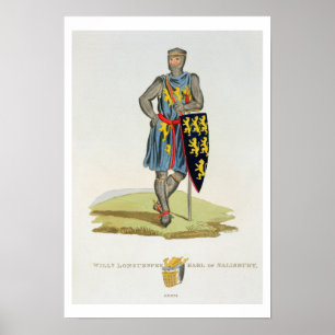 Póster William de Longuespee, tercer Conde de Salisbury (