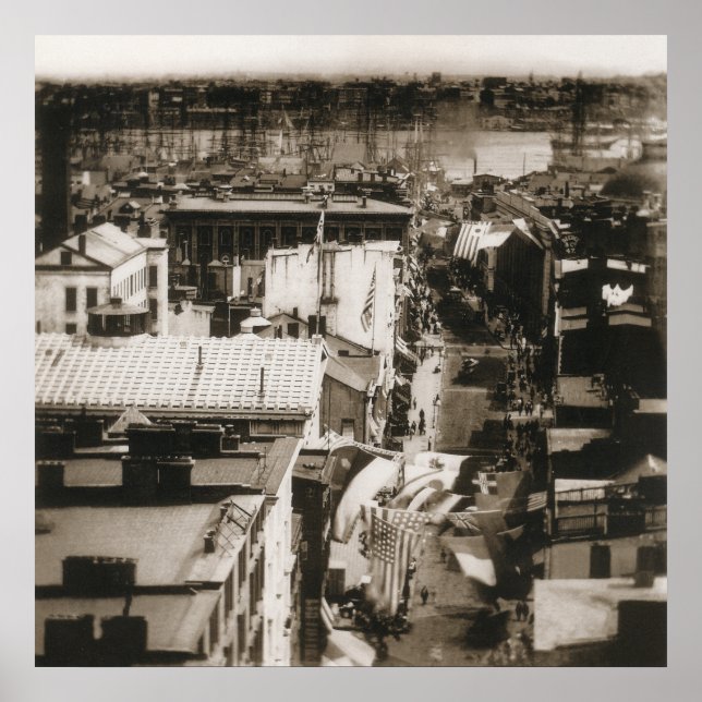 Póster William England, Wall Street, Nueva York, 1859 (Frente)