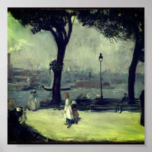Póster William Glackens - East River Park (1902)