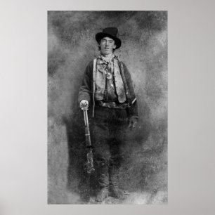 Póster William H. Bonney, Billy Kid Old West Outlaw