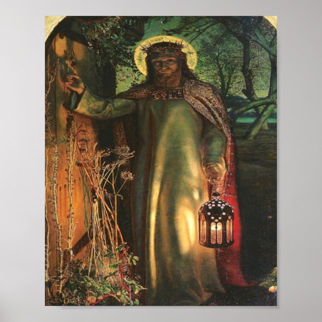 Póster William Holman Hunt La Luz Del Mundo (Frente)