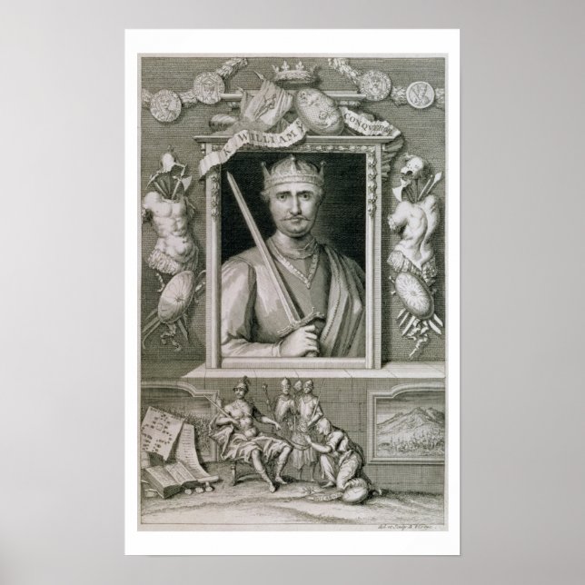 Póster William I el conquistador (1027-87) Rey de Inglate (Frente)