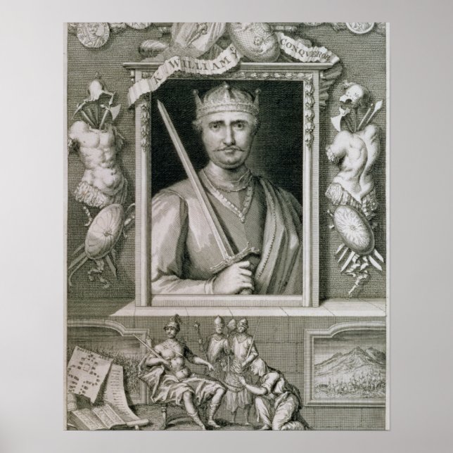 Póster William I el conquistador (1027-87) Rey de Inglate (Frente)