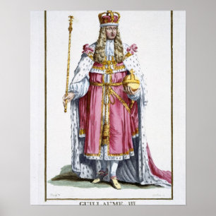 Póster William III (1650-1702) de Naranja, 1780 (de color