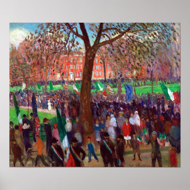 Póster William J. Glackens Parade, Washington Square (Frente)