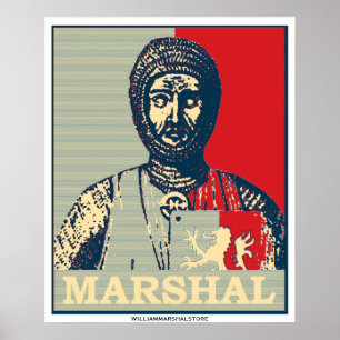 Póster William Marshal Mirror de Chivalry Red & Blue Post