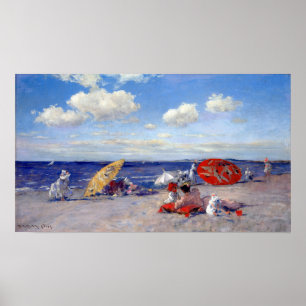 Póster William Merritt Chase At the Seaside