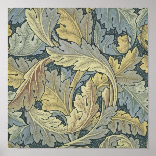 Póster William Morris Acanthus Leaves Floral Art Nouveau